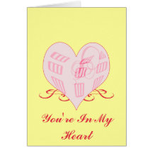 Pink You Are In My Heart Card