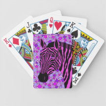 Pink Zebra Bicycle Card Decks