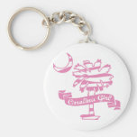 Pink Zebra Key Chain