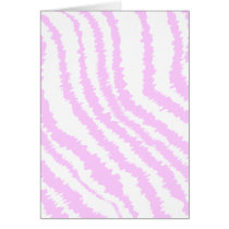 Pink Zebra Print, Animal Pattern. Card