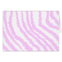 Pink Zebra Print, Animal Pattern. Cards