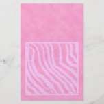 Pink Zebra Print, Animal Pattern. Full Colour Flyer