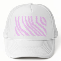 Pink Zebra Print, Animal Pattern. Mesh Hat