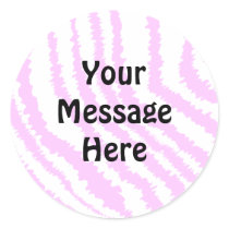Pink Zebra Print, Animal Pattern. Stickers