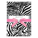 Pink Zebra RSVP Card Custom Invitation