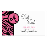 Pink Zebra Teen Businss Card Business Card Templates