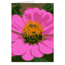 Pink Zinnia Greeting Cards