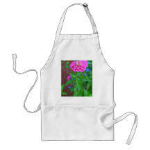 Pink Zinnia with a Bug Apron