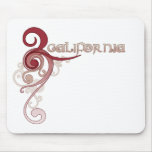 PinkCurlySwirl_California Mouse Pad