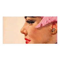 pinkfeathers custom photo card