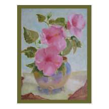pinkflowers postcards