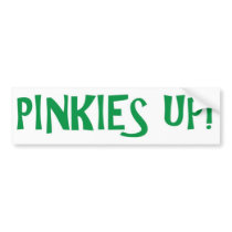 PINKIES GREEN BUMPER STICKERS