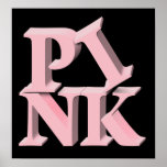 PinkonBlack Breast Cancer Awareness Poster posters