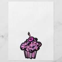 pinks and purples camouflage cupcake flyers