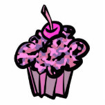 pinks and purples camouflage cupcake photo sculptures