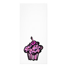 pinks and purples camouflage cupcake customized rack card