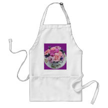 Pinks carnations in teacup aprons