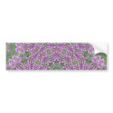 Pinky Purple Flower Kaleidoscope bumper stickers