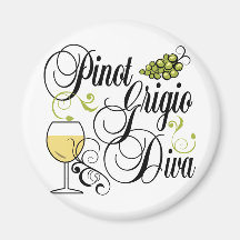 Pinot Grigio Wine Diva Magnets