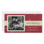 Pinstripe Ribbon Holiday Photo Card photo cards