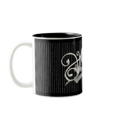 pinstripe skully mug by wolffreeborn