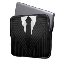 Pinstripe Suit and Tie Cool 13 Inch Laptop Sleeves