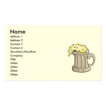 pint-of-beer-vector, Name, Address 1, Address 2... Business Card Template