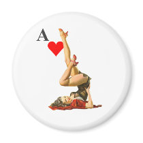 Pinup Ace Refrigerator Magnet