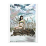 pinup at the beach postcard