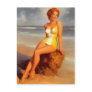 Pinup Bathing Beauty Postcard