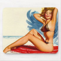 Pinup Beach Beauty Mousepad