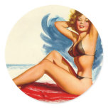Pinup Beach Beauty Sticker