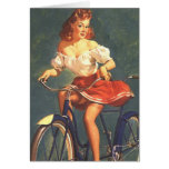 Pinup Beauty On Her Bike cards