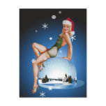 PINUP Christmas Postcard