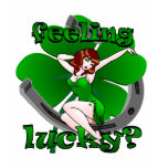 Pinup Girl Shirt Sexy Lucky Irish Pinup Shirts