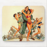 Pinup Girls and Army Guys Mouse Pads