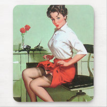 Pinup Secretary Mousepad