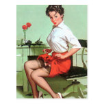Pinup Secretary Post Cards
