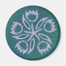 Pinwheel Lilac Tulips Magnet