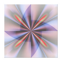 Pinwheel White Lavender Wrapped Canvas Canvas Print