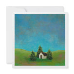 Pioneer house art peaceful landscape painting