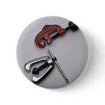 Pipe cutter and reamer buttons