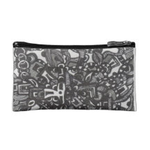 "Pipe Dream" Zentangle Decorated Cosmetic Bag