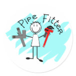 Pipe Fitter Stick Man stickers