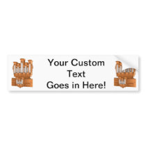 Pipe Organ, Church Organ Graphic Brown Bumper Stickers