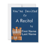 Pipe Organ, Church Organ Graphic Brown invitations