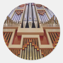 pipe organ round stickers