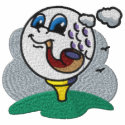 Pipe Smoking Golf Ball Embroidered Shirt embroidered shirts