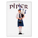 PIPER Blue Plaid Greeting Cards