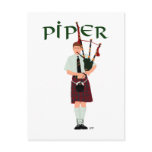 PIPER Red Plaid Post Card